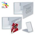 Brushed Aluminum Fold Up Pocket Mirror